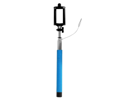 Selfie stick KUNGFUREN przewodowy KS10A niebieski